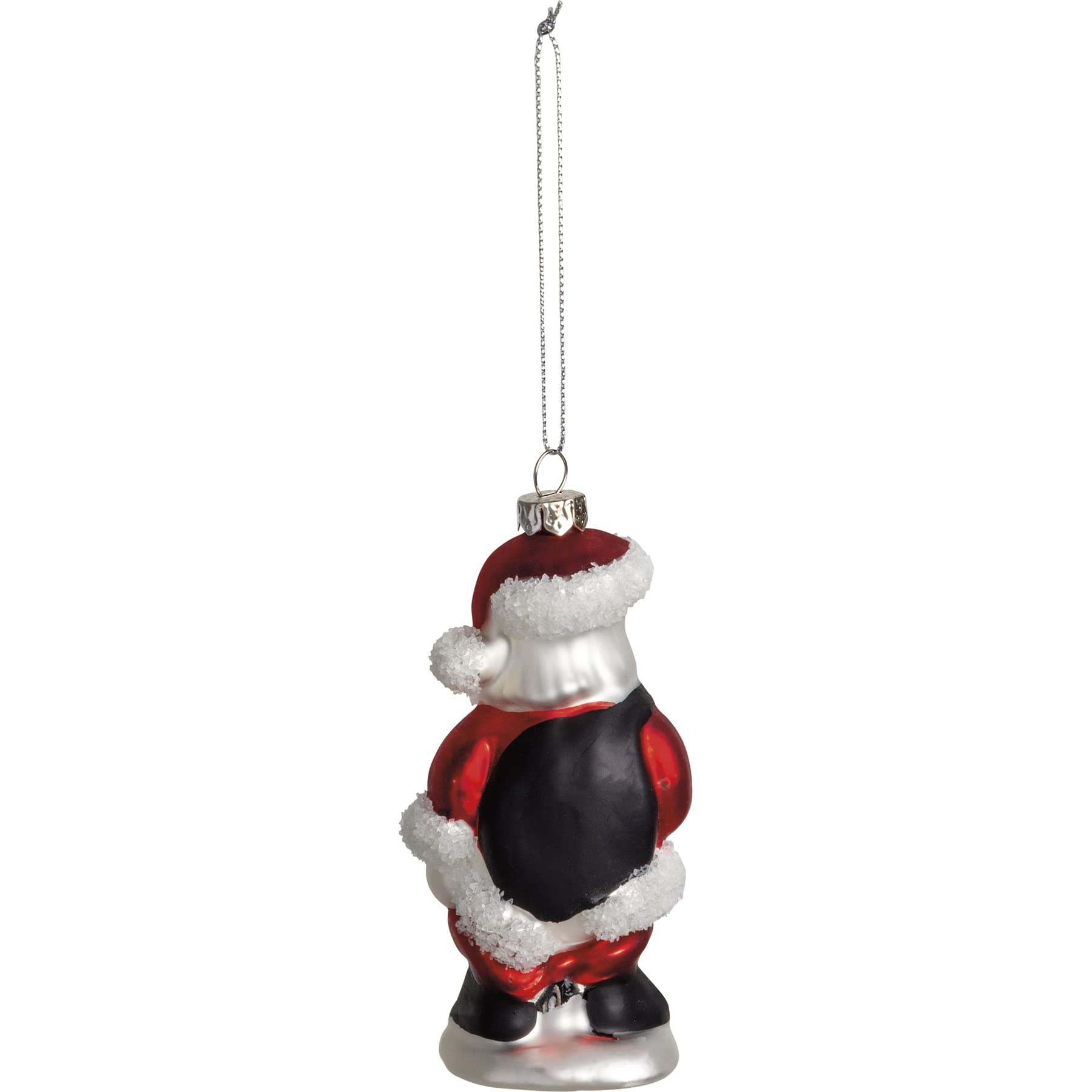 Glass Santa Ornament