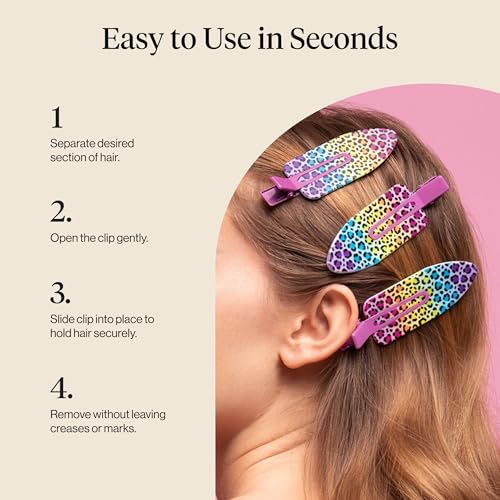 Lisa Frank X KITSCH Xl Rainbow Leopard Creaseless Clips