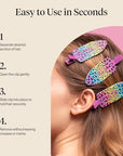 Lisa Frank X KITSCH Xl Rainbow Leopard Creaseless Clips