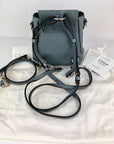 Chloe Blue Faye Mini Suede and Leather Backpack Bag