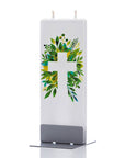 Flatyz Cross with Greenery Candle