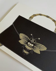 s.e. hagarman Posh Bee Purse Birthday Greeting Card