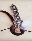 Aqua Terra Accent Turkey Feather & Leather Hat Band Only 954s