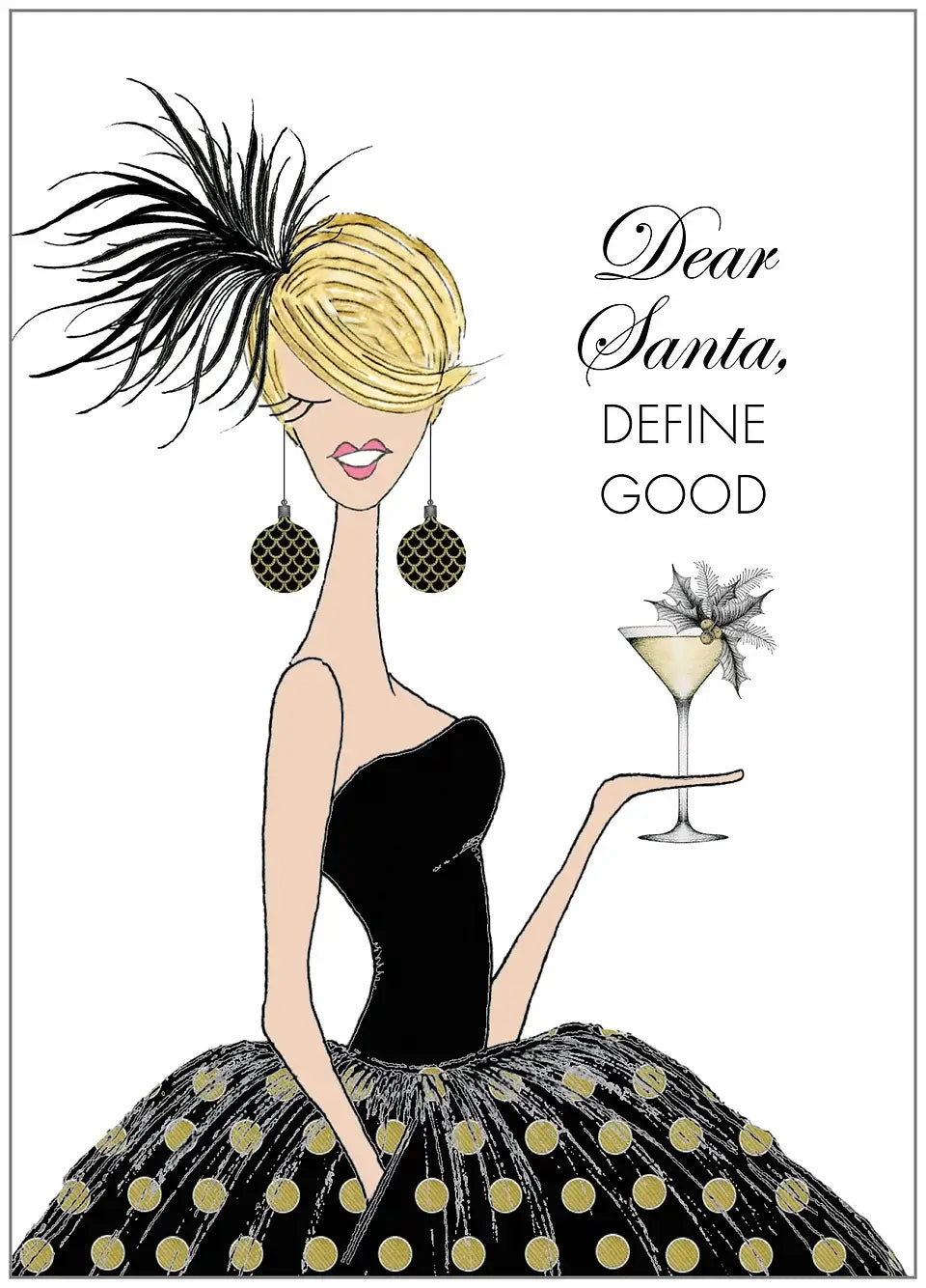 s.e. hagarman Christmas Martini Define Good Christmas Card