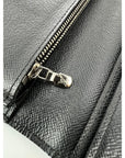 LOUIS VUITTON Epi Brazza Long Black Leather Wallet