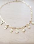 **Genuine 18K Gold Plated Necklace w/ Coin Pendants 261pp