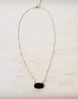 Knotted Gold Chain Necklace w/ Pendant 257kz