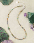 Abalone, Turquoise and Czech Glass Necklace