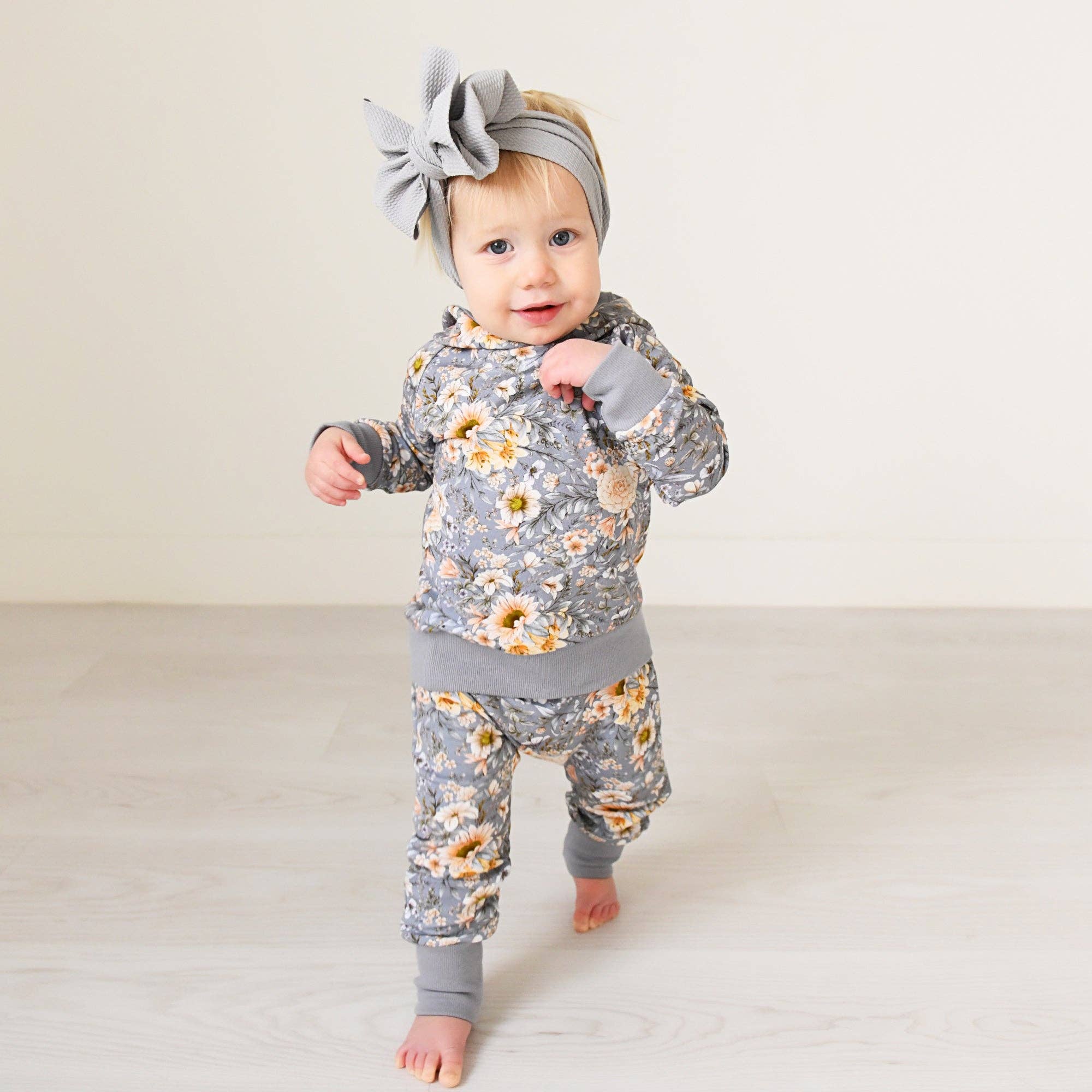 French Terry Bamboo Two Piece Hoodie Set Elodie Floral