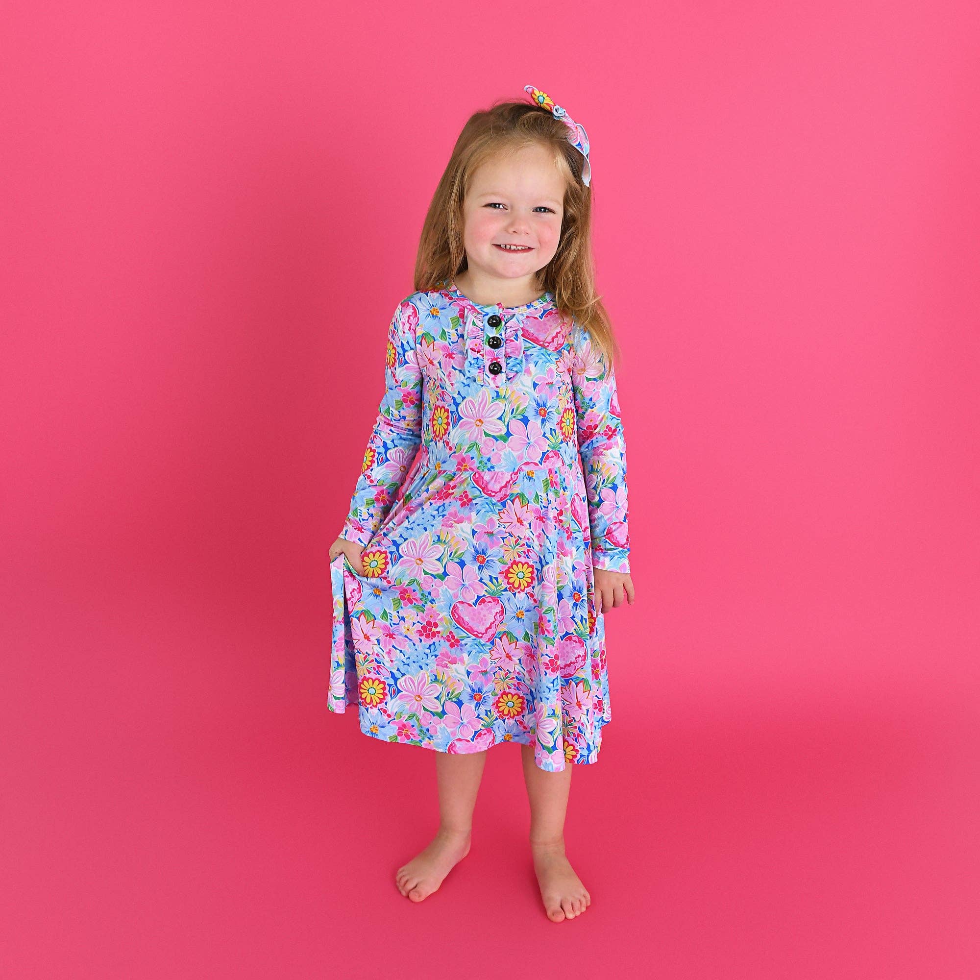 Pippa Floral Tutu Dress Bambo Valentines Day Outfit