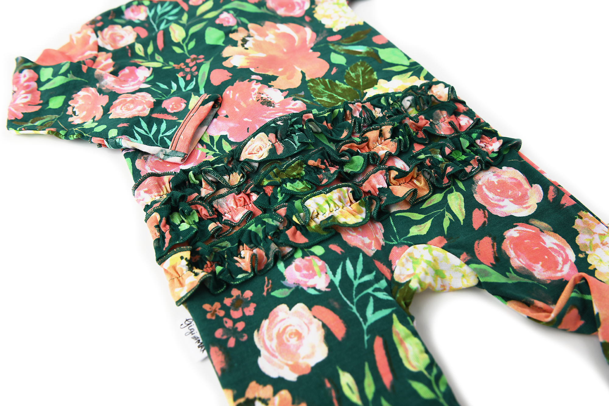 Jolie Floral Ruffle Zip One Piece
