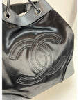 CHANEL Satin CC Large Black Bucket Shouler Bag