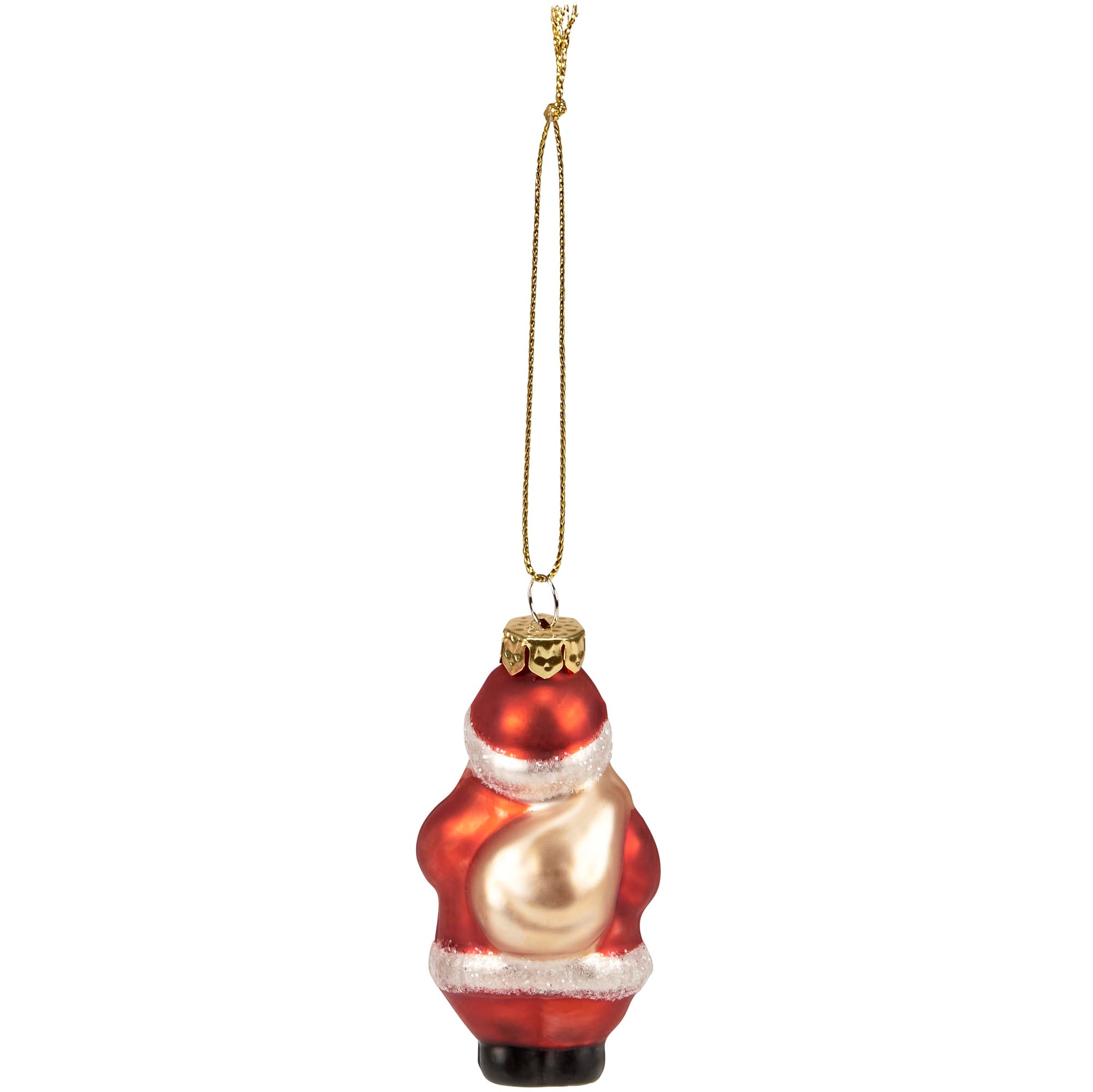 Jolly Santa Glass Ornament