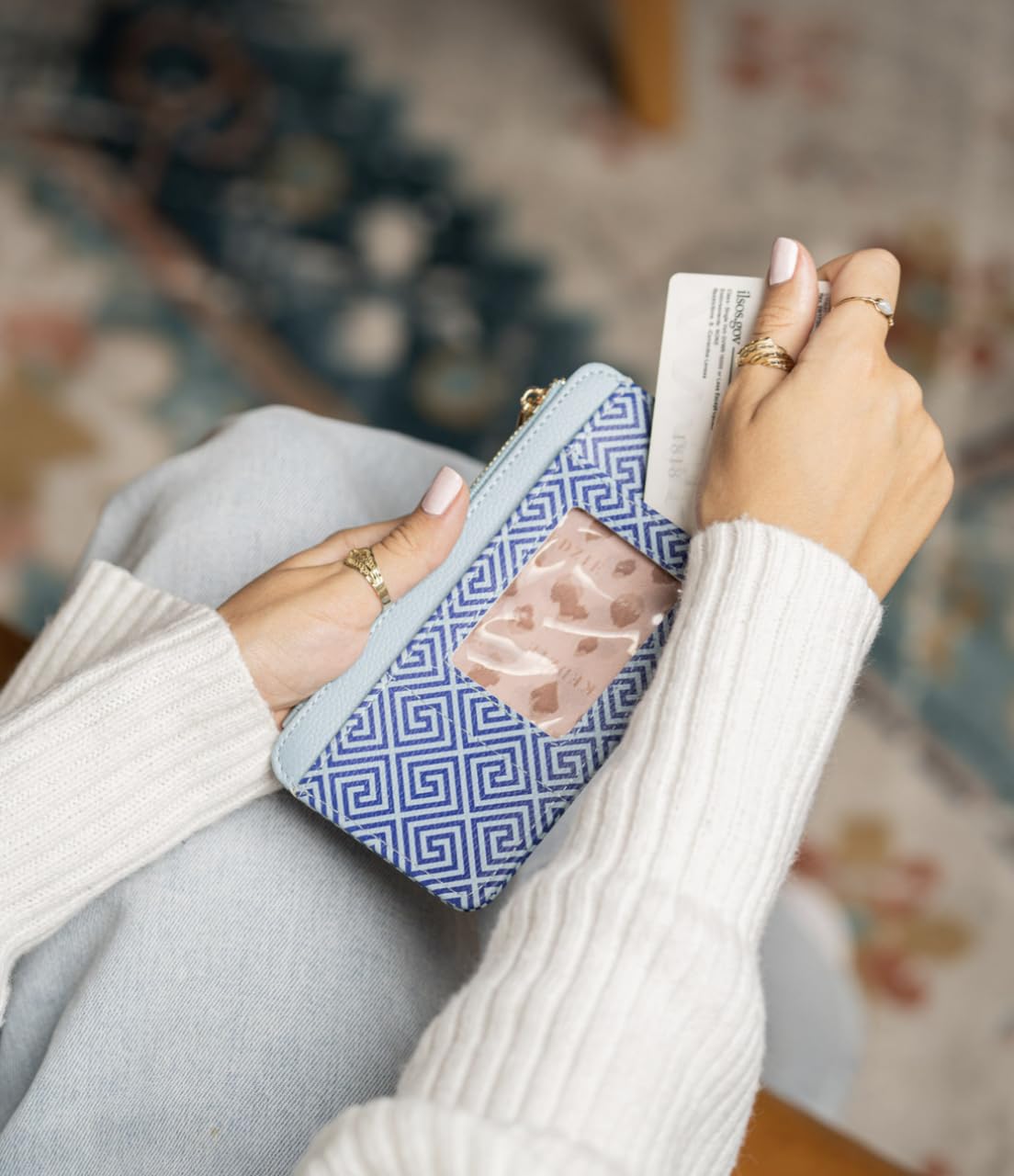 Greek To Me Zippered Wallet