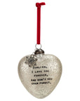 Dear Darling Blown Glass Art Heart Ornament