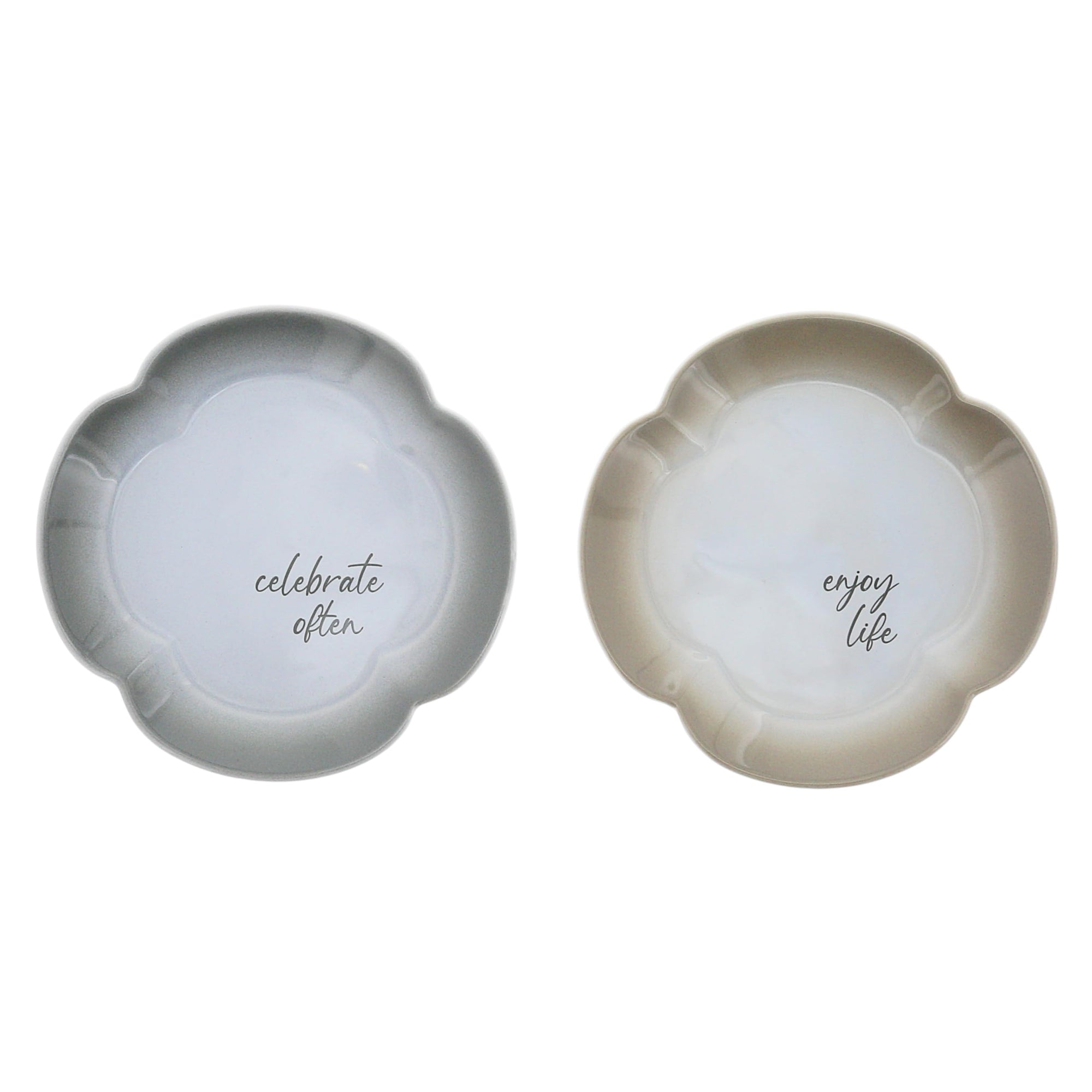 Celebrate Often Enjoy Life Appetizer Plate Set