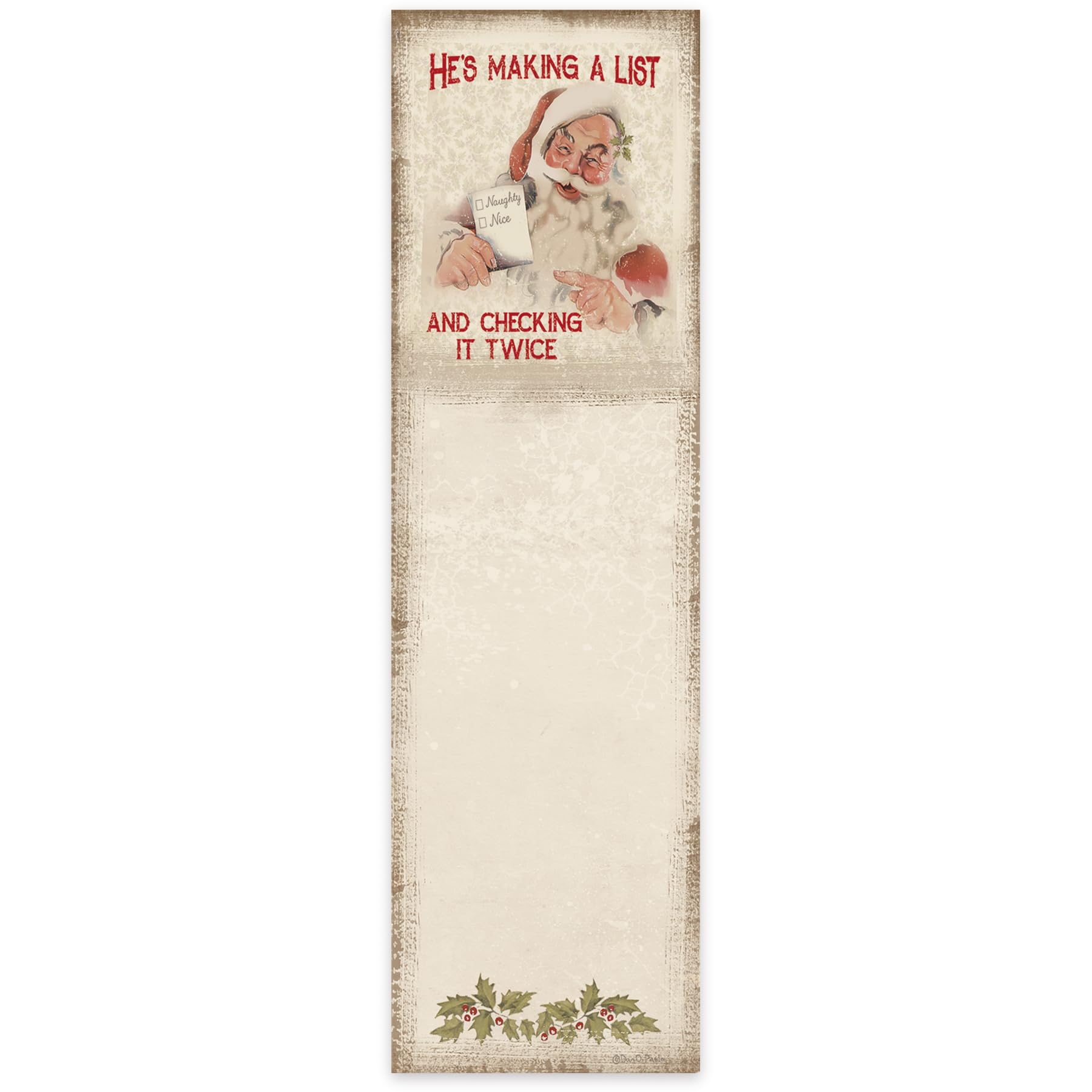 He's Making A List And Checking It Twice Magnetic List Pad