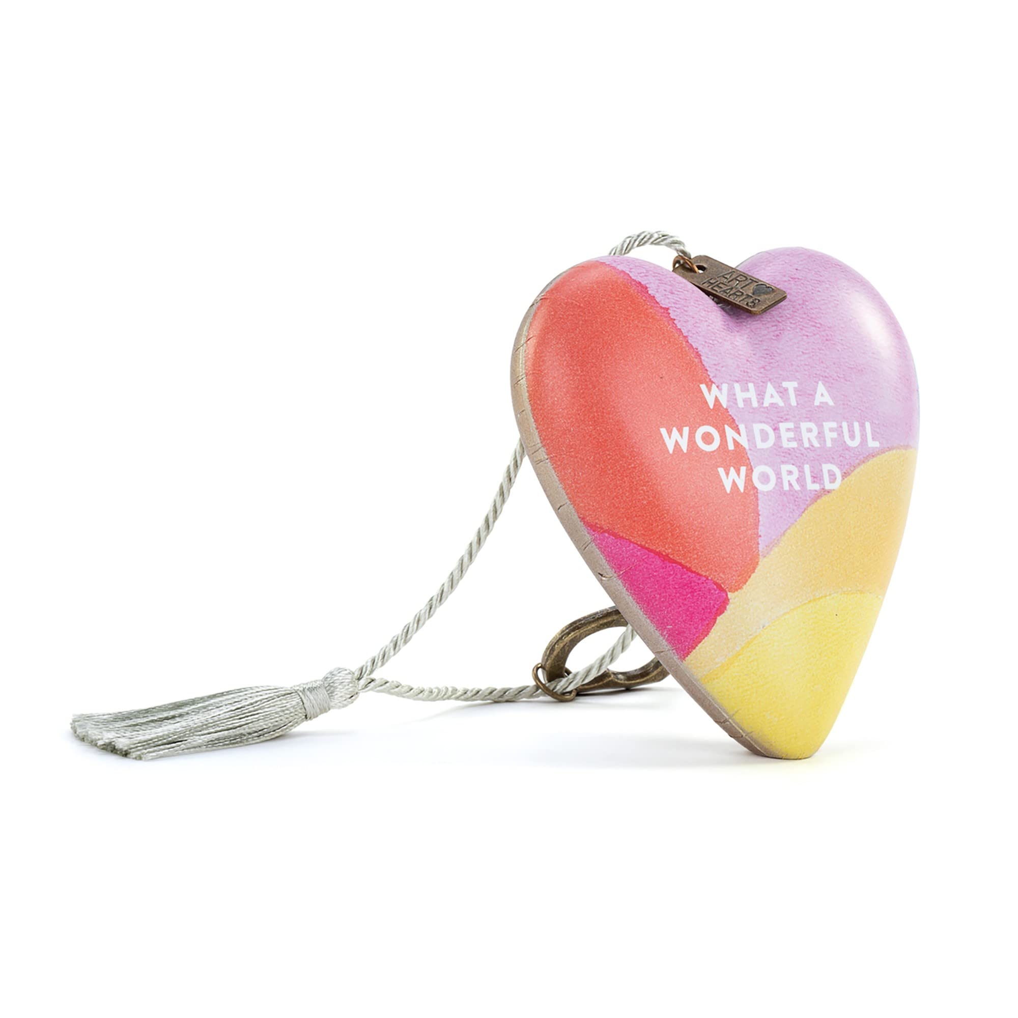 What A Wonderful World Art Heart Ornament