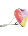 What A Wonderful World Art Heart Ornament