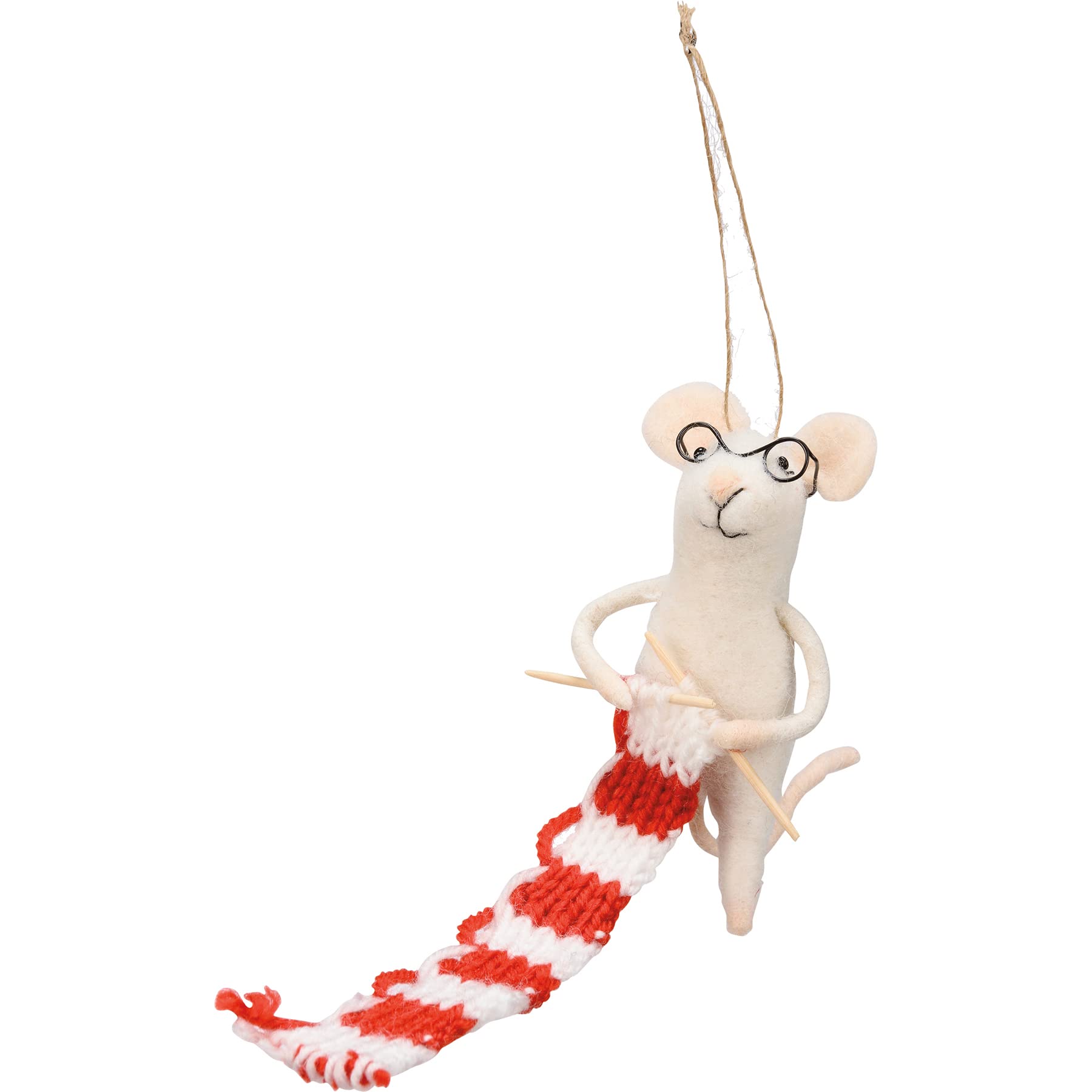Knitting Mouse Ornament