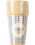 Bumblebee Gingham Paper Cups