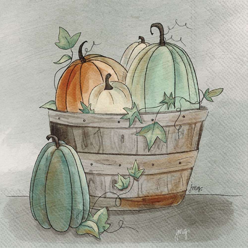 Blue Autumn Basket Napkins