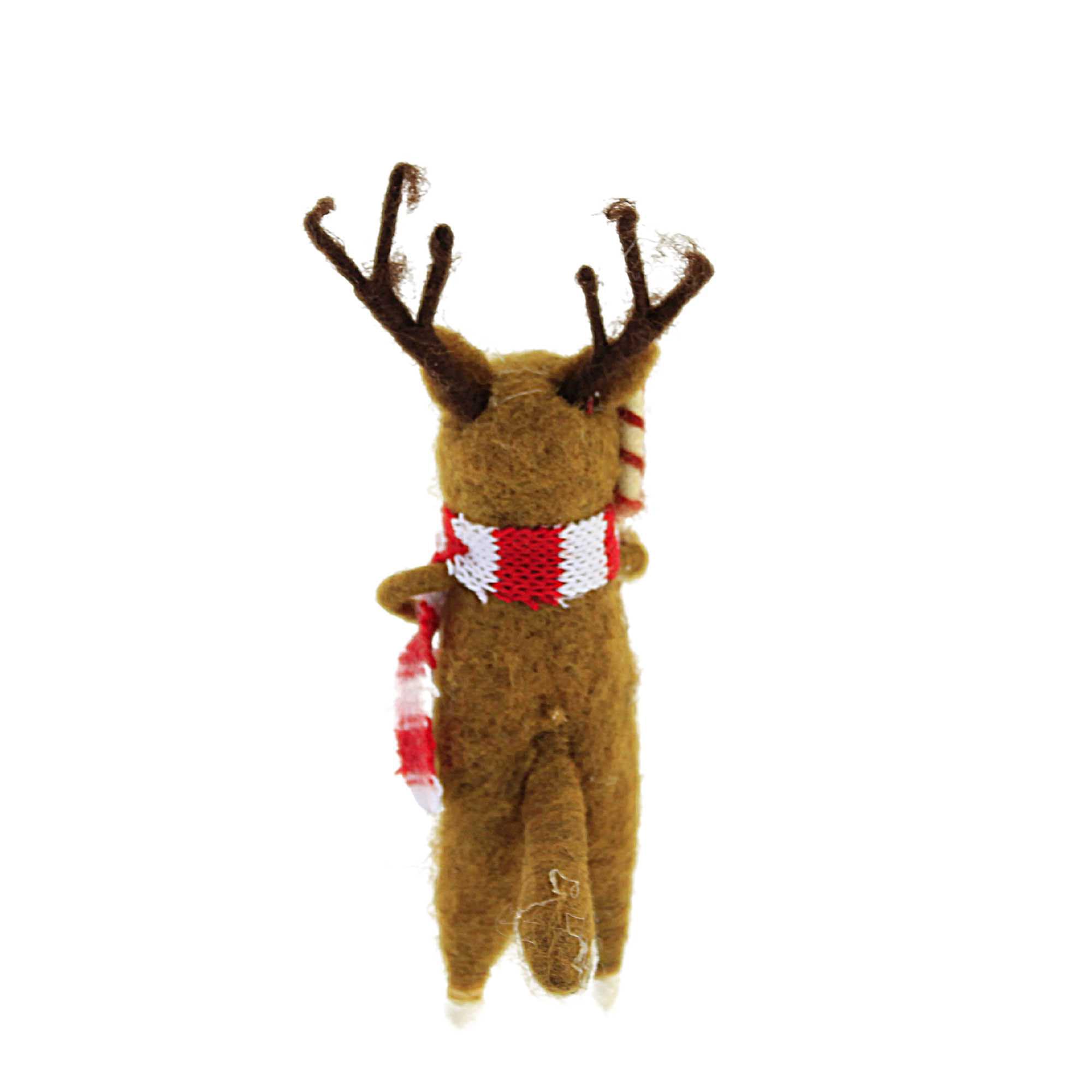 Reindeer with Candy Cane Ornament
