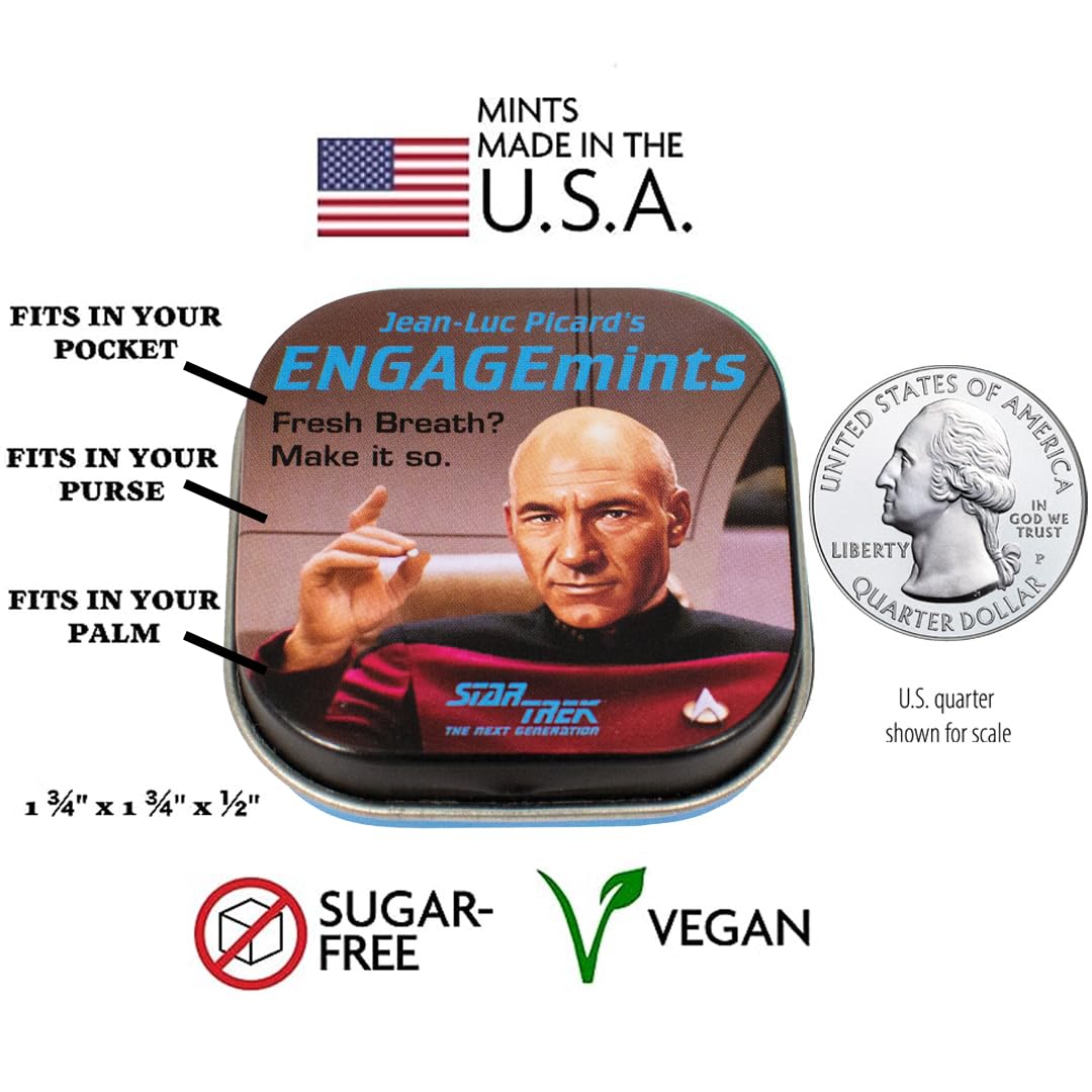 Jean Luc Picard's Engagemints Star Trek Breath Mints