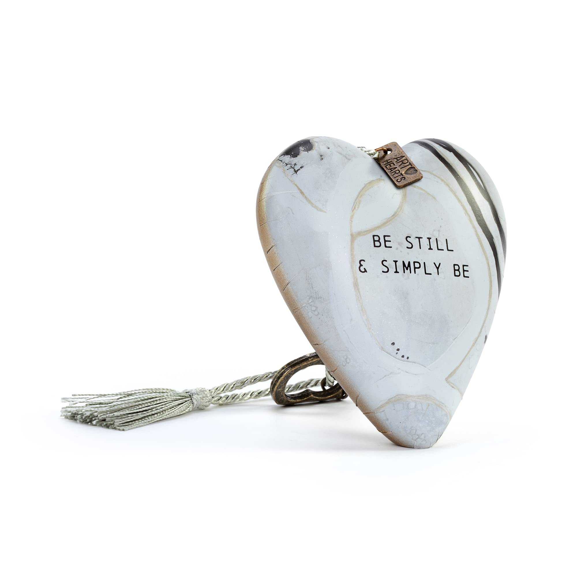 Be Still &amp; Simply Be Art Heart Ornament