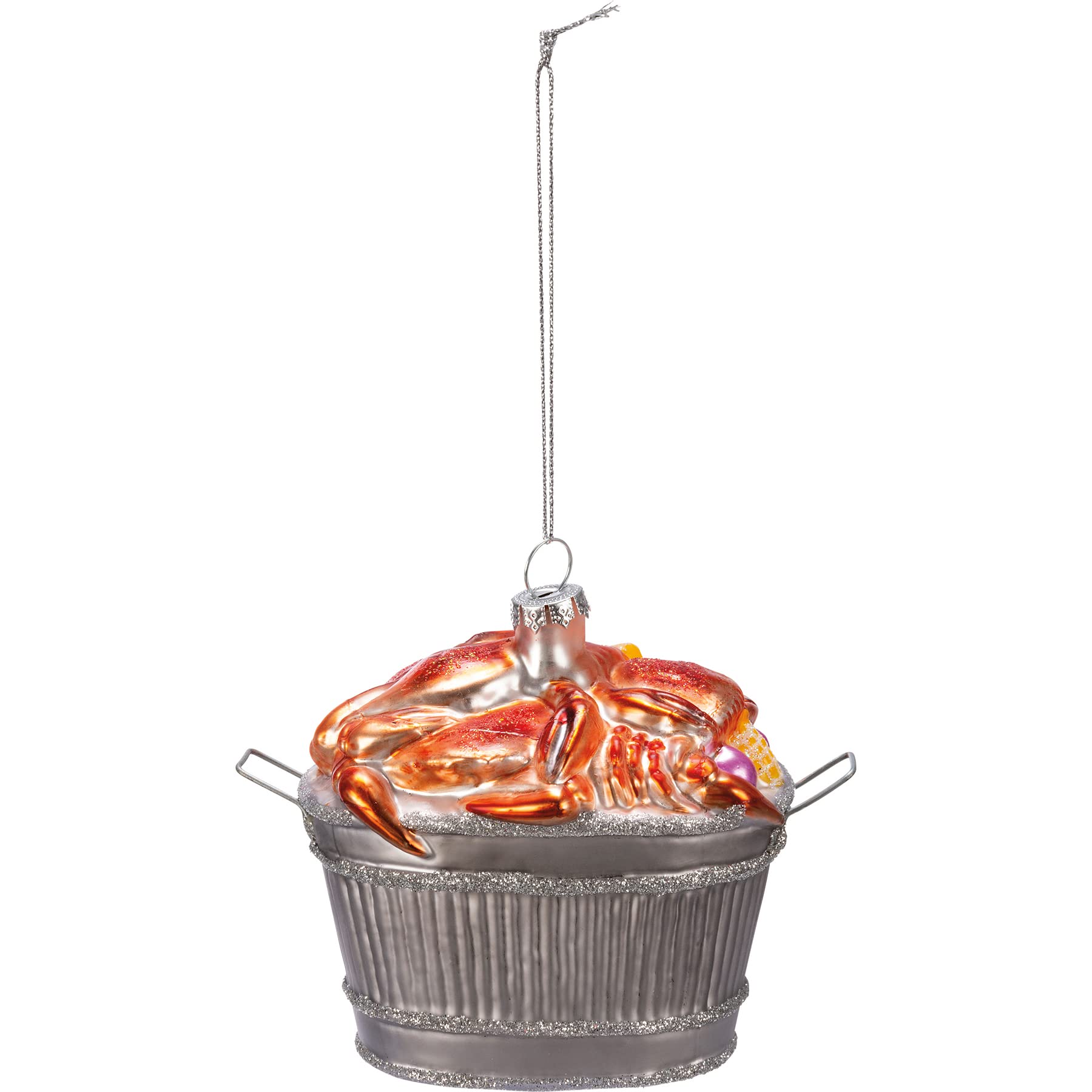 Glass Crab Bushel Ornament