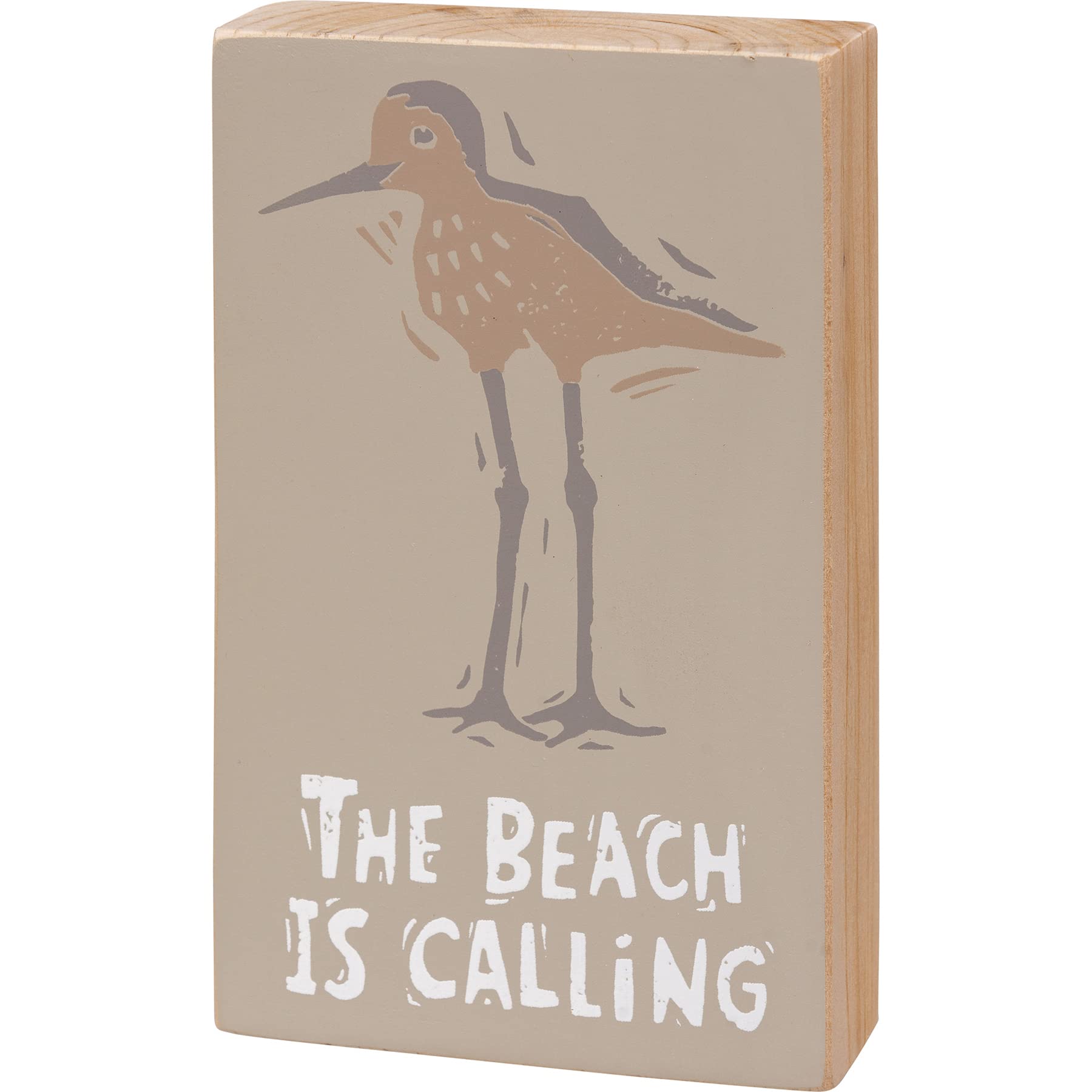 The Beach Is Calling Block Sign