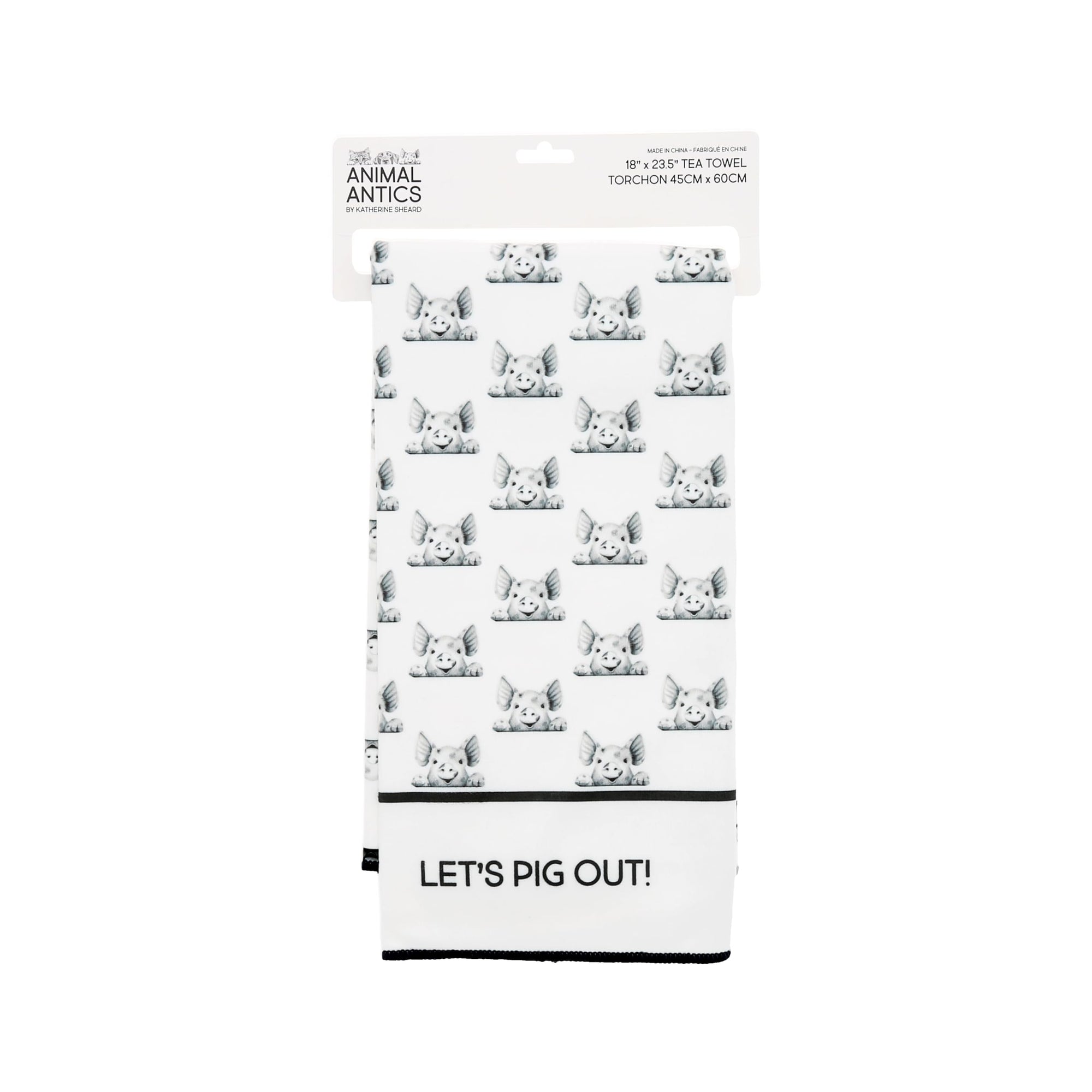 Let's Pig Out Kitchen Towel