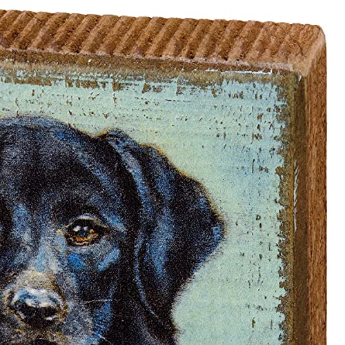 Black Lab Block Sign
