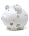 Pastel Polka Dot Piggy Bank