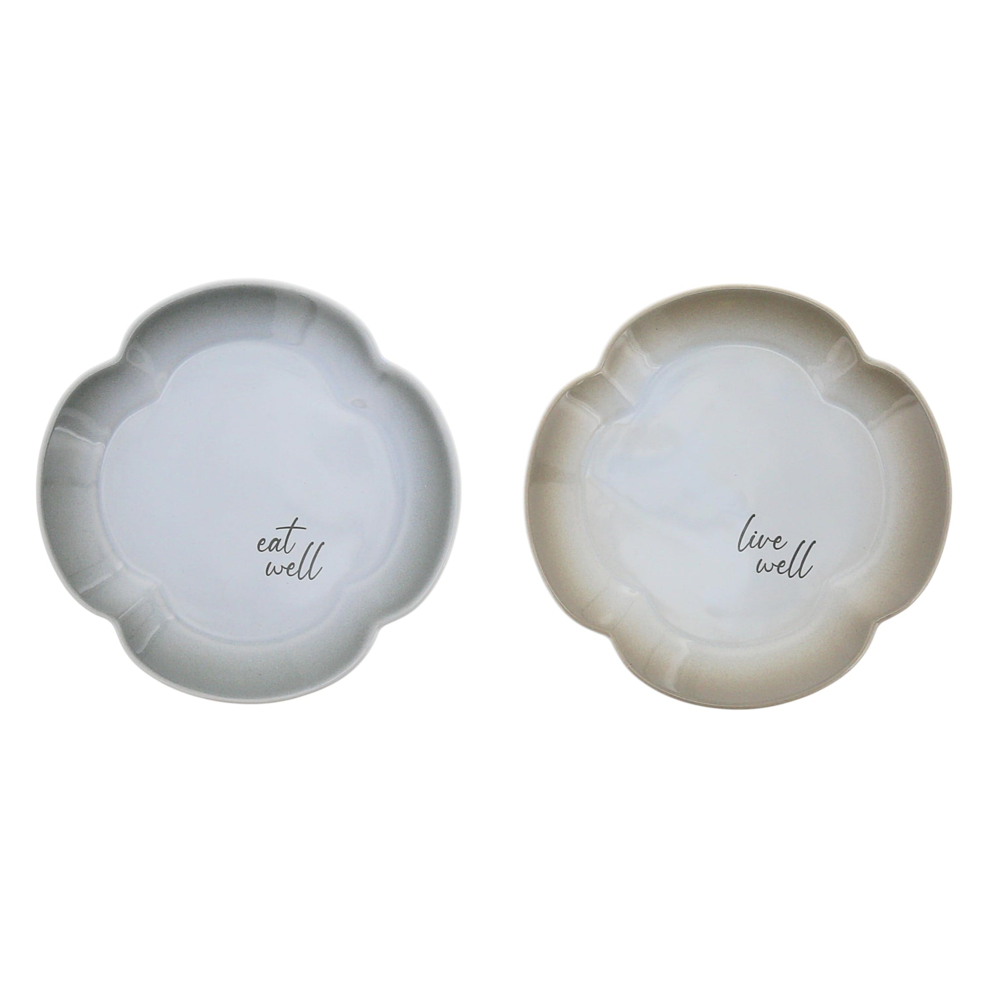 Eat Well Love Well Appetizer Plate Set