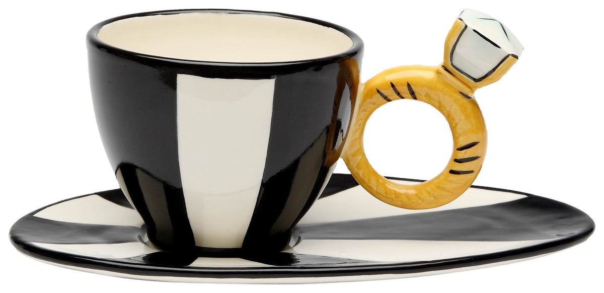Bling Bling You Got The Ring Tea Cup &amp; Saucer Set