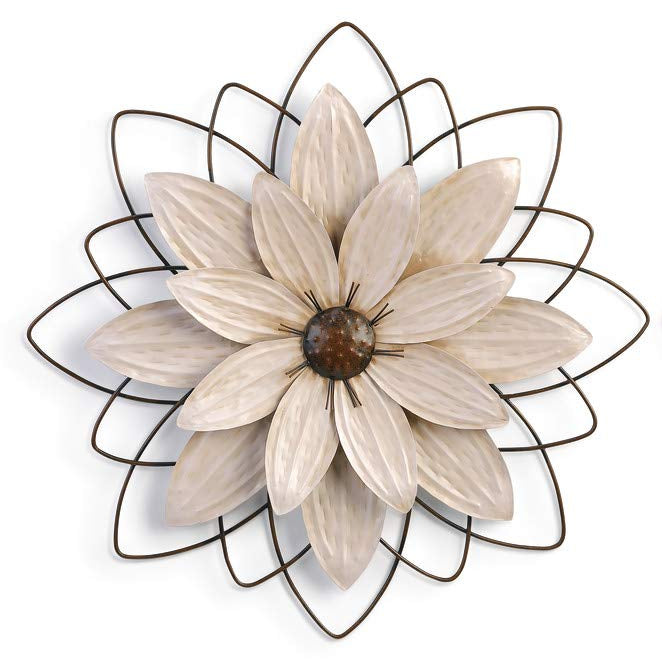 Floral Metal Wall Sculpture Decor