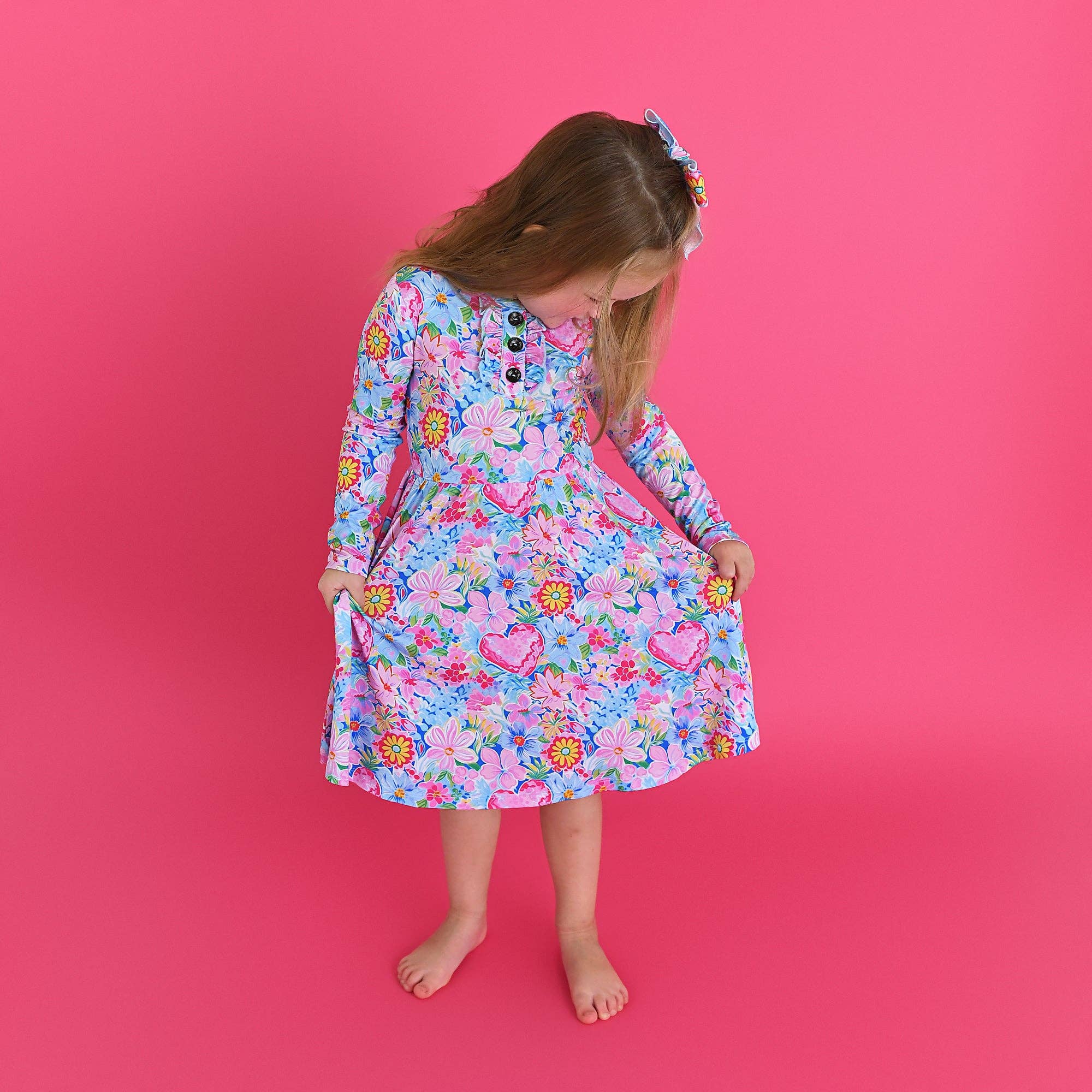 Pippa Floral Tutu Dress Bambo Valentines Day Outfit