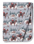 Western Baby Blanket - Cowboy Christmas Bamboo