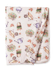 Petal Patch Stroller Blanket - Soft Bamboo Garden Throw