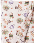Petal Patch Stroller Blanket - Soft Bamboo Garden Throw