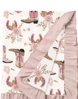 Western Cowgirl Boots Soft Baby Cotton Stroller Blanket