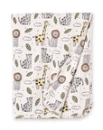 Safari Snuggles Bamboo Baby Stroller Blanket Jungle