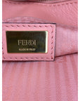Fendi Vitello Elite Flamingo Petite 2Jours Pink Tote Shoulder Crossbody Bag