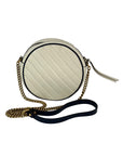 Gucci GG Azalea Matelasse Leather Round Mystic White Shoulder Bag