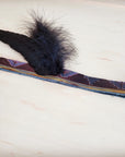Genuine Leather Magenta Navajo w/ Black Feathers 954w