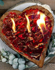 Hearts on Fire Glass Dough Bowl Candle