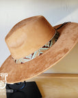 Turquoise Navajo Embossed Leather Hat Band Only 950b