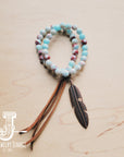 **Aqua Terra Jasper Beaded Bracelet w/ Tassel 019H