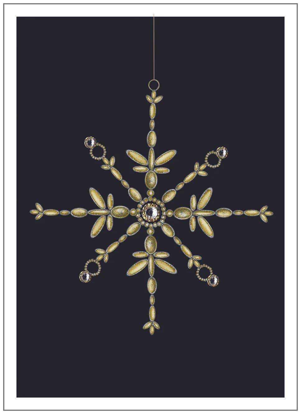 s.e. hagarman Swanky Snowflake Holiday Greeting Card